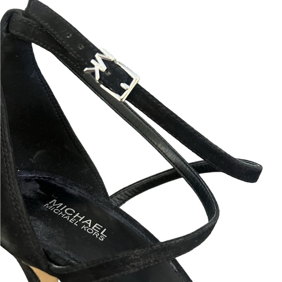 MICHAEL KORS Antonia Suede Sandal Black Size 11 - Picture 7 of 13